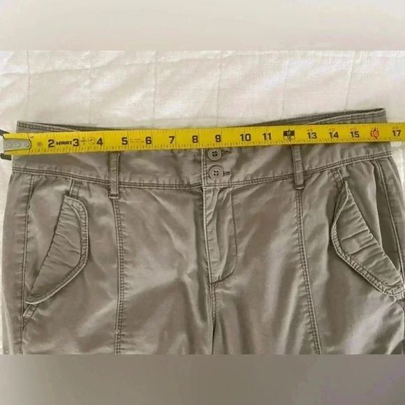 Calvin Klein Pants Women’s Size 8 Light Brown Button Flap Pockets Tapered Leg - Picture 6 of 8